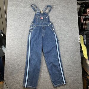 Vintage 90s Revolt Overalls Women's Denim Blue Striped Side Classic Y2K - 29X31